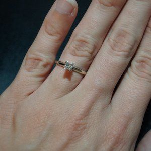 1/4 Carat Princess Cut Diamond Engagement Ring